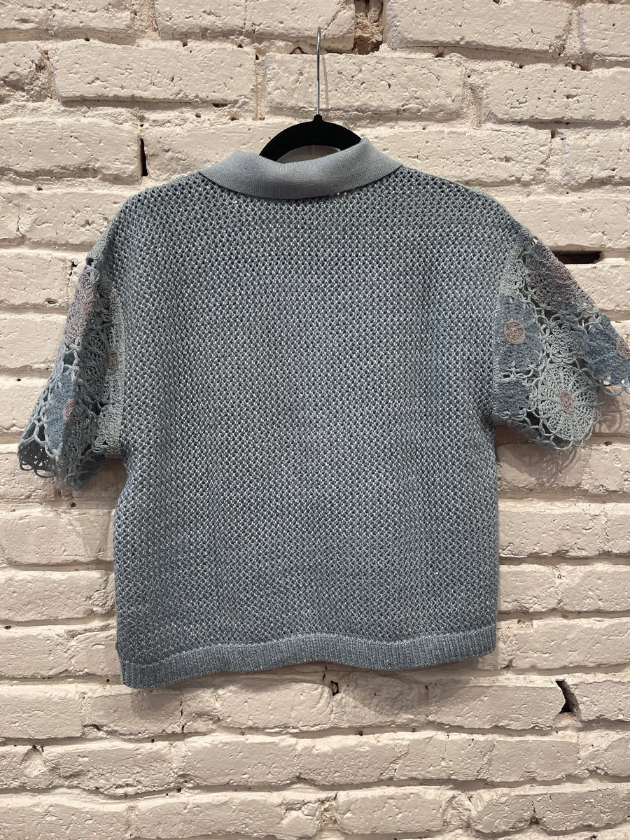 DORIT TOP CADET BLUE