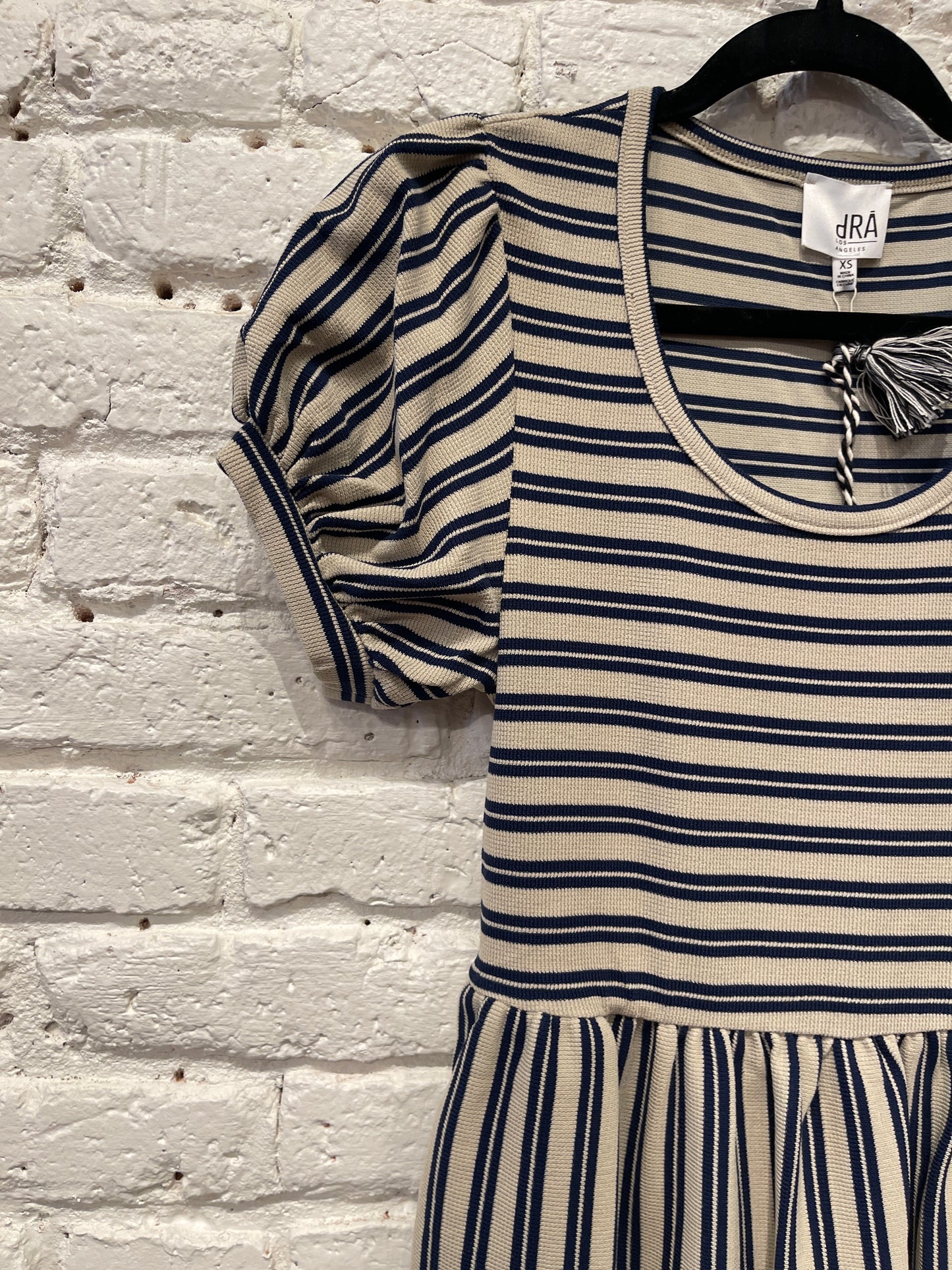 RUTH DRESS NAVY/TAUPE