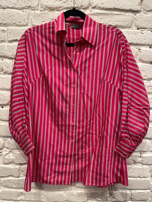 BUTTON UP SHIRT PINK STRIPE DM4035CT