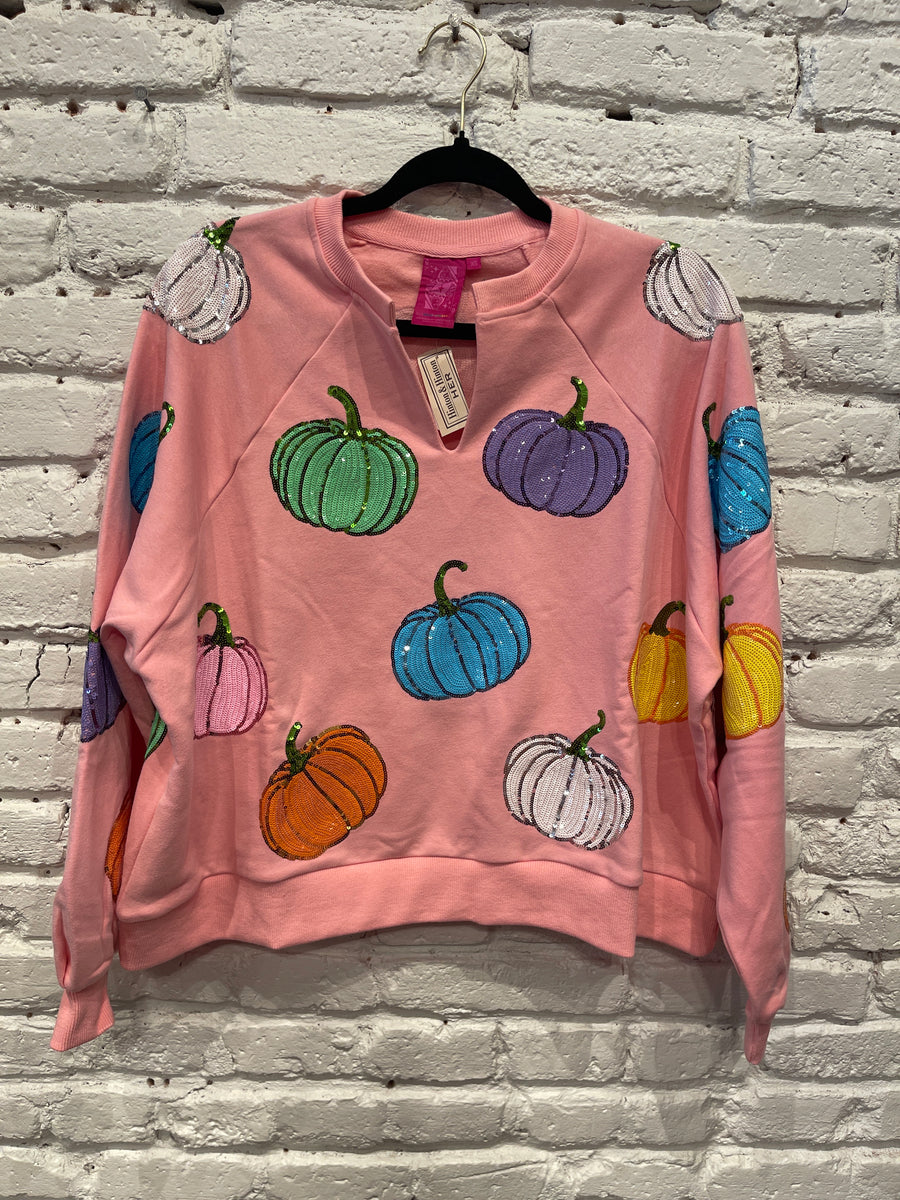 PINK MULTI PUMKIN SWEATSHIRT