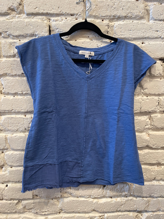MIX MEDIA SS DOLMAN TEE BLUE DREAM