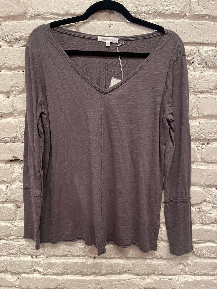 L/S WIDE V-NECK TUNIC