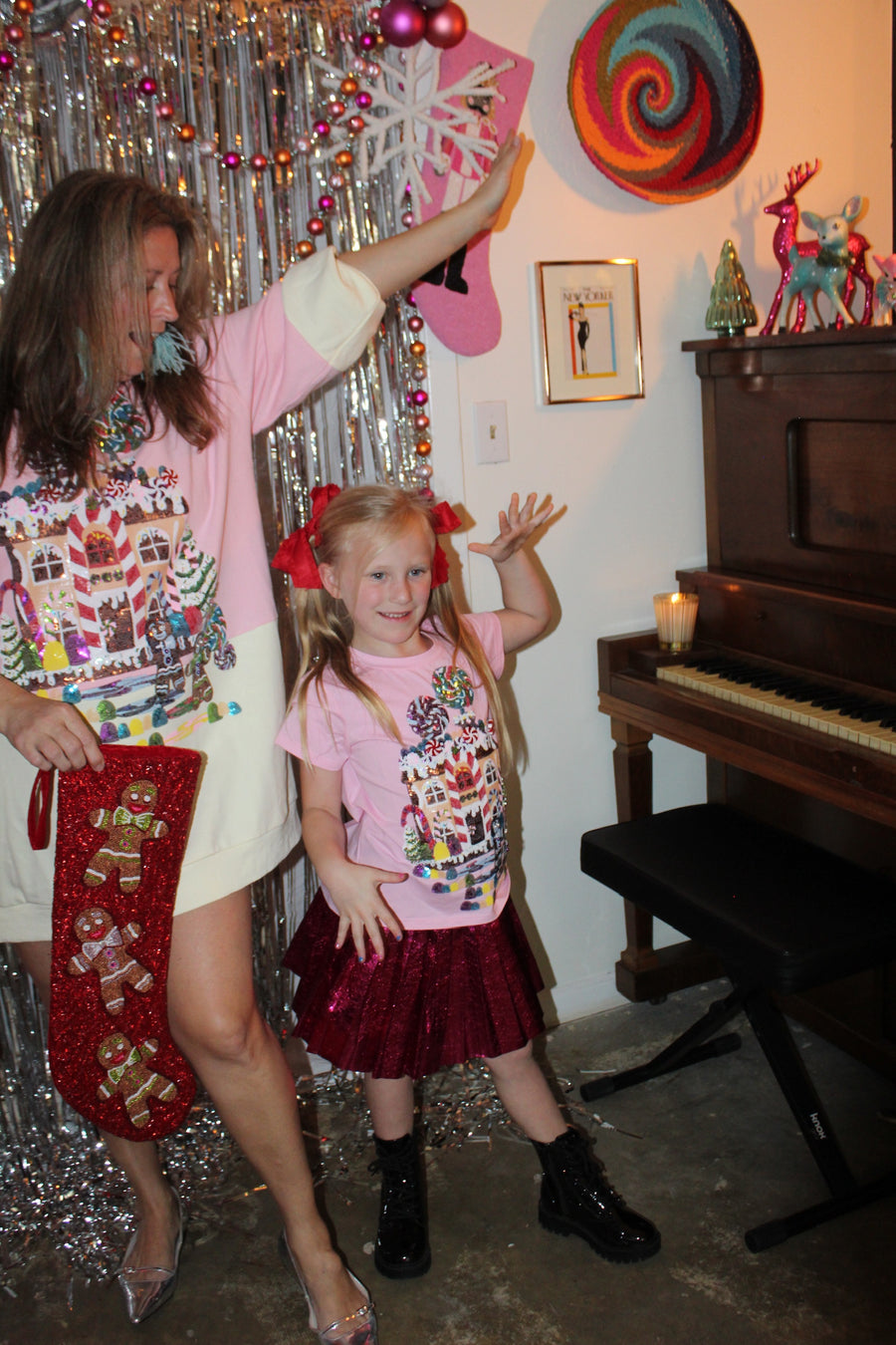 GINGERBREAD HOUSE SWEATSHIRT DRESS