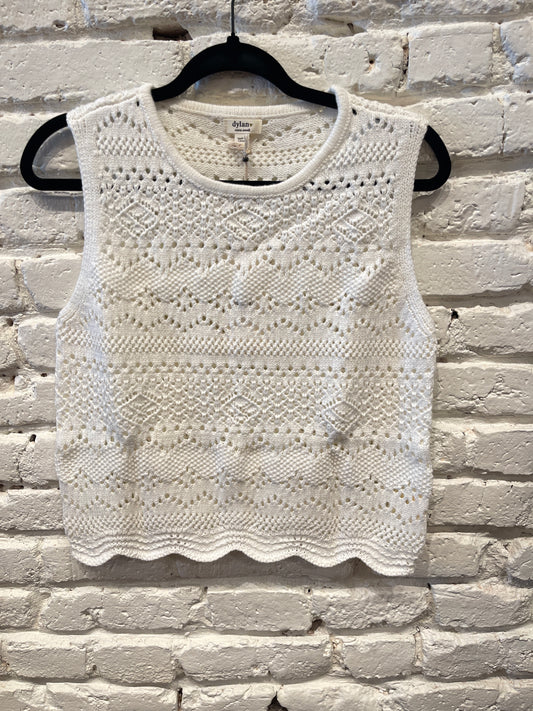 SCALLOP HEM CROCHET TANK