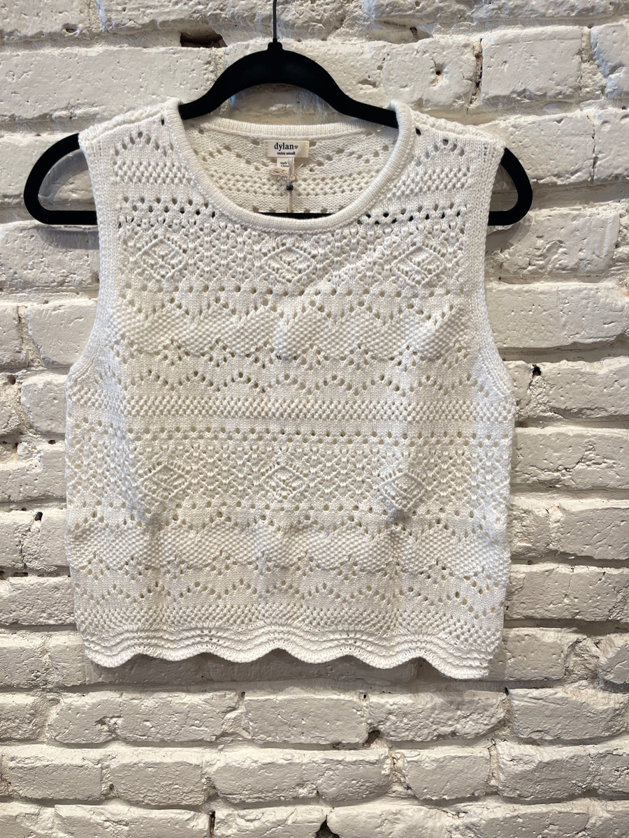 SCALLOP HEM CROCHET TANK
