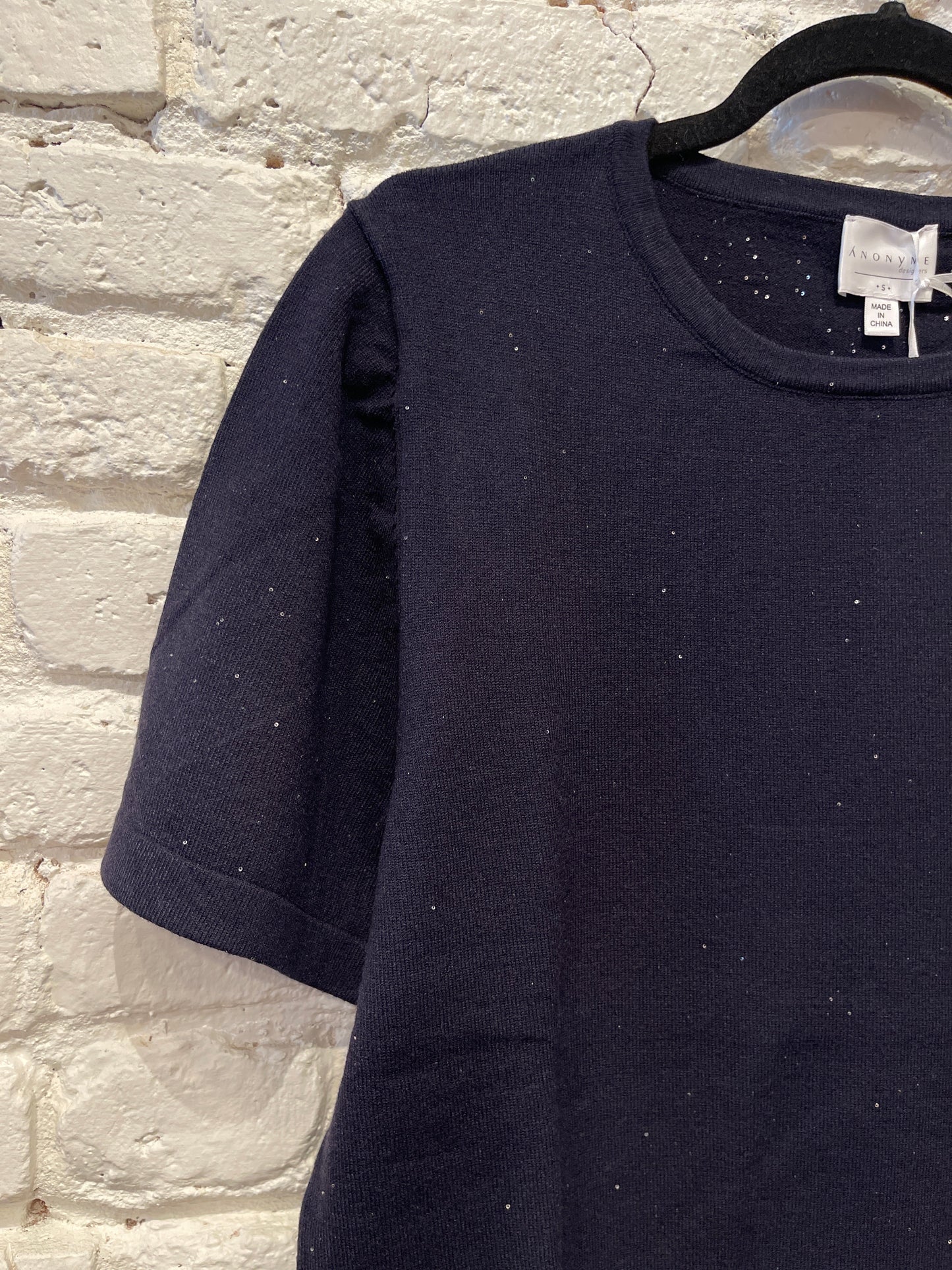 NAVY KNIT TOP KF5017