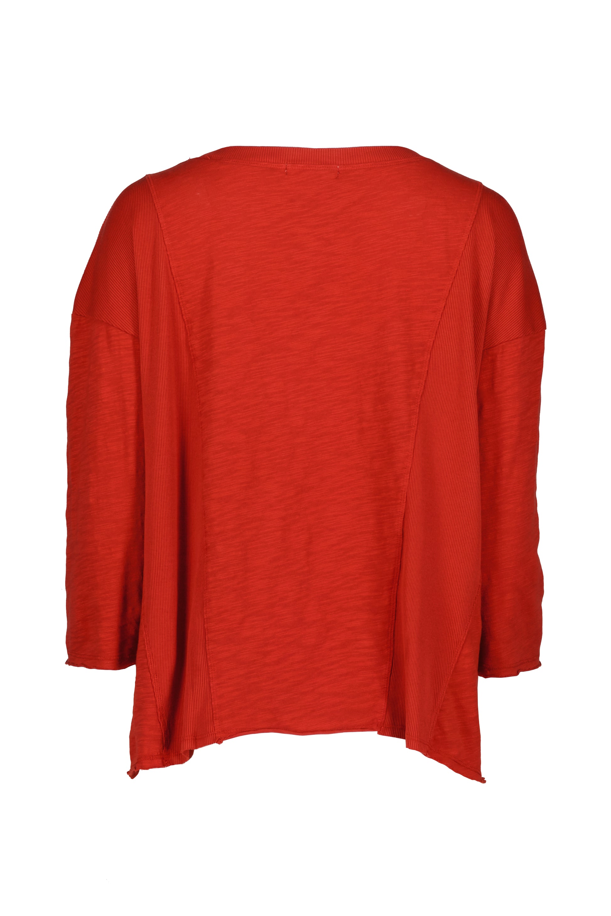 3/4 SLV MIX MEDIA BOXY TOP