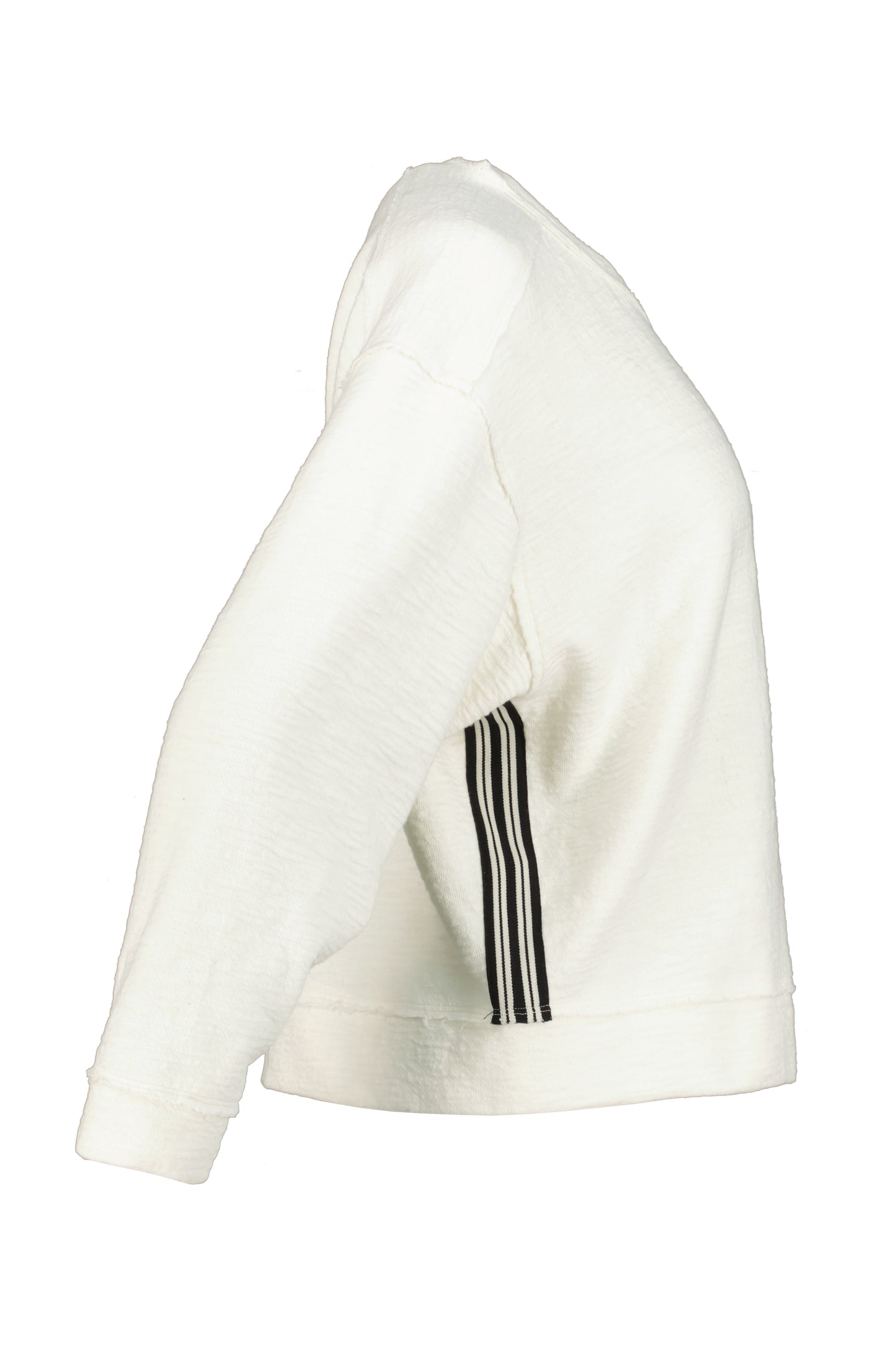 L/S BOXY CREW TOP W/ SIDE TRIM