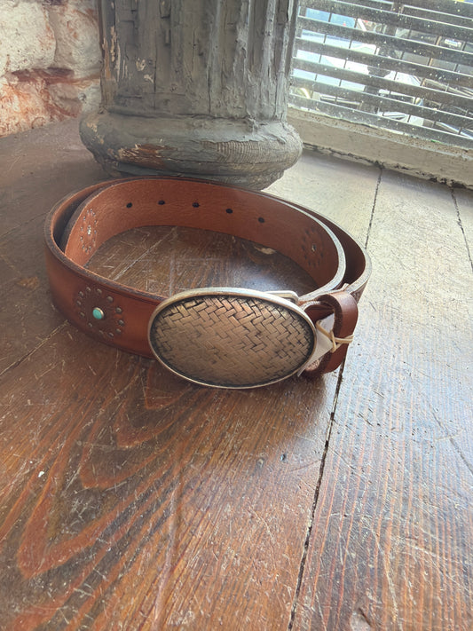 DAISY TURQUOISE BELT 1 3/8