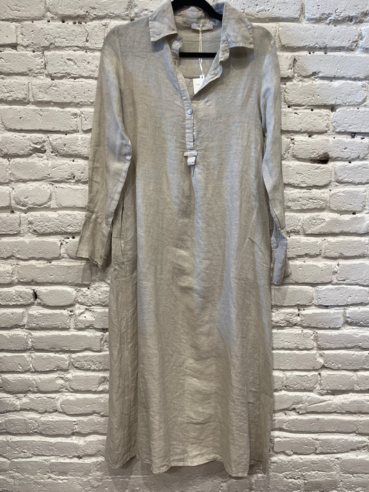 LINEN LONG SLEEVE MAXI