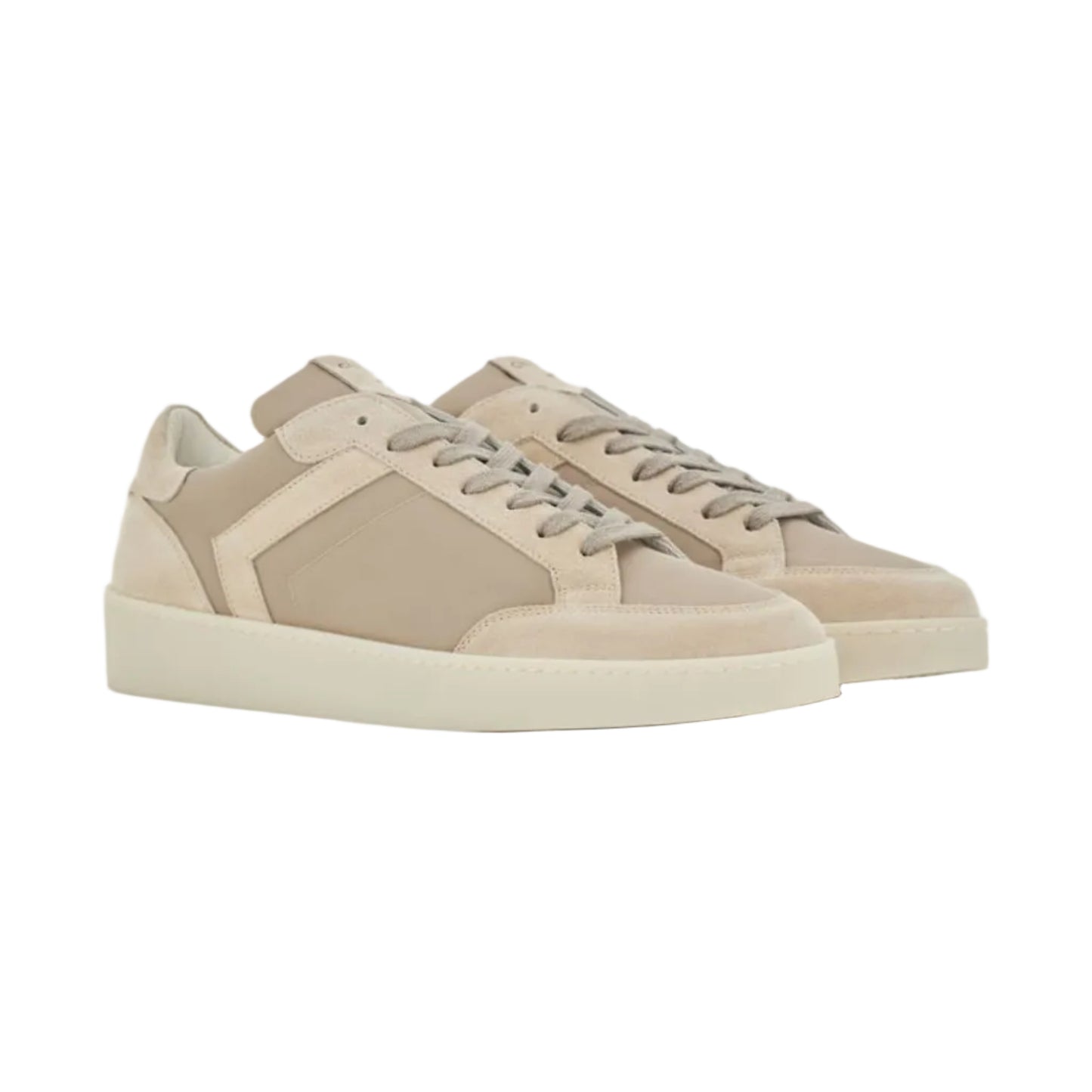 Nuvola Nylon & Suede Sneakers (Beige)