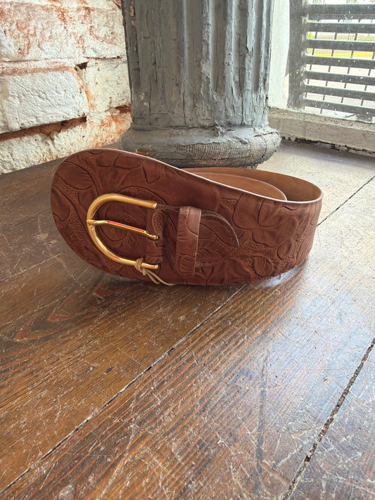 MOAB CALF BELT COGNAC 3 1/2>1 1/2