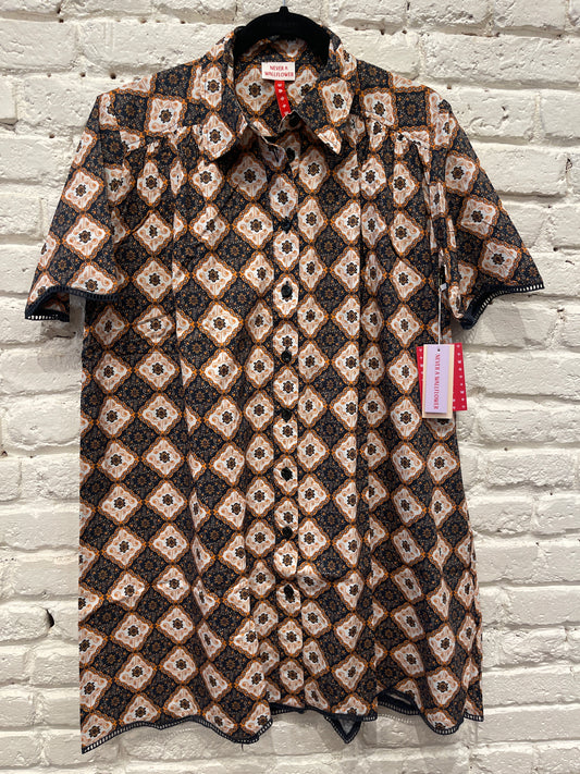MEGAN DRESS NOUVEAU SQUARES