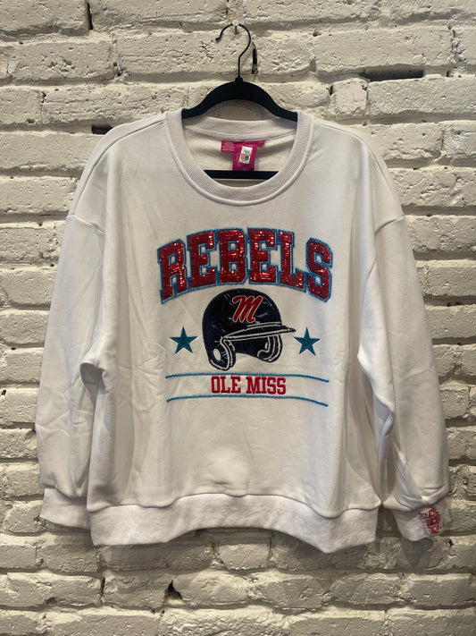 OLE MISS BASEBALL HELMET SWEATSHIRT