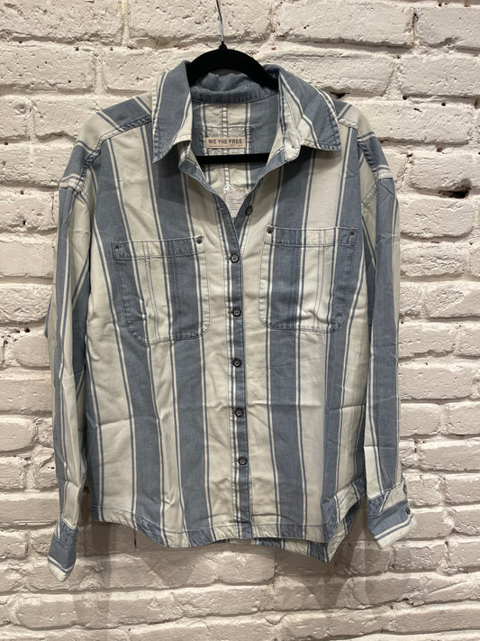 CROSSROADS STRIPED SHIRT / INDIGO COMBO