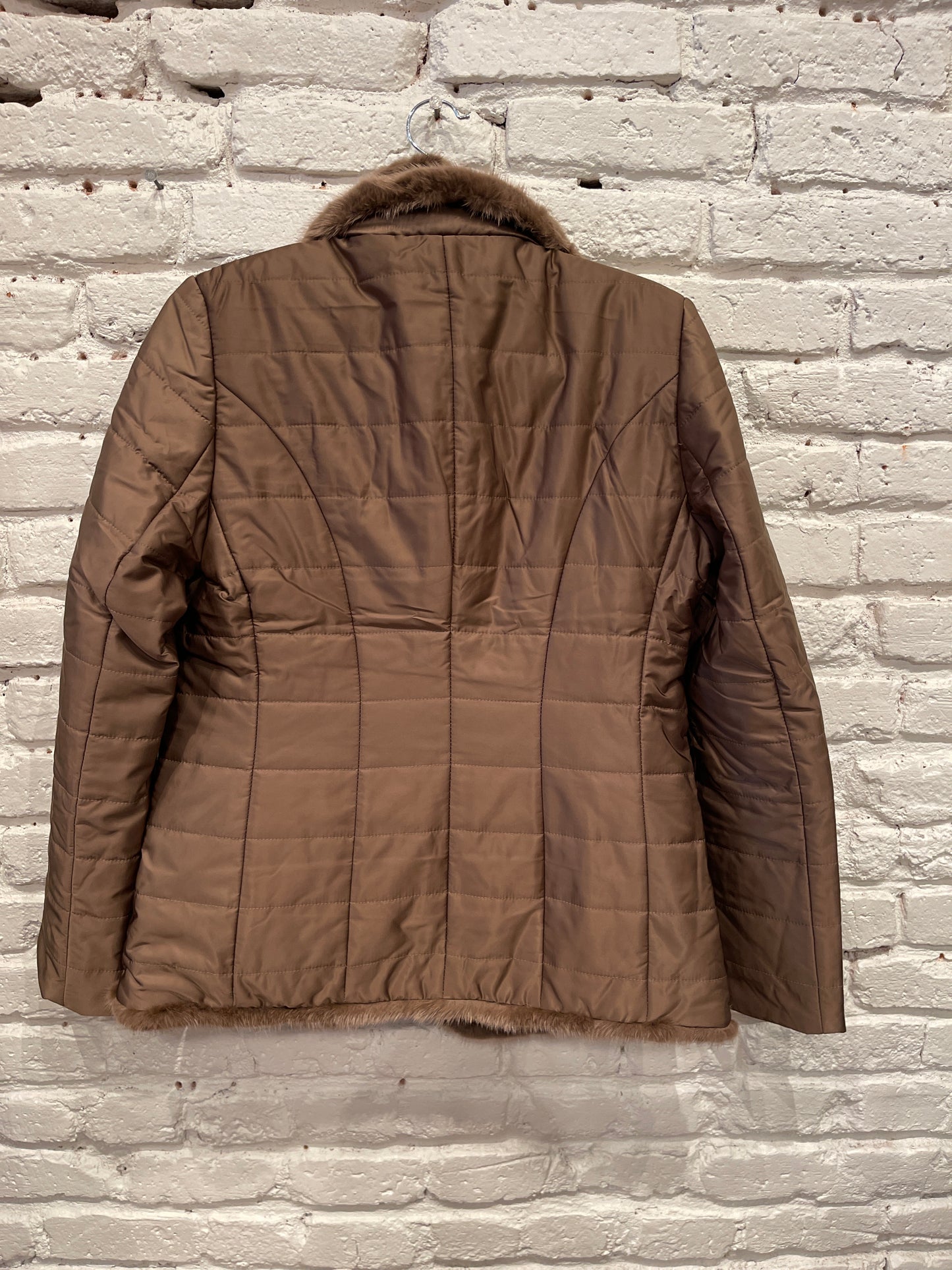 NYLON JACKET WITH DETACHABLE MINK BODICE JN1055M