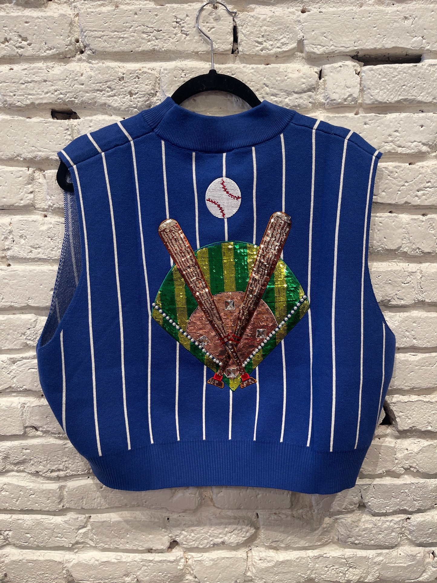 BATTER UP ROYAL SWEATER