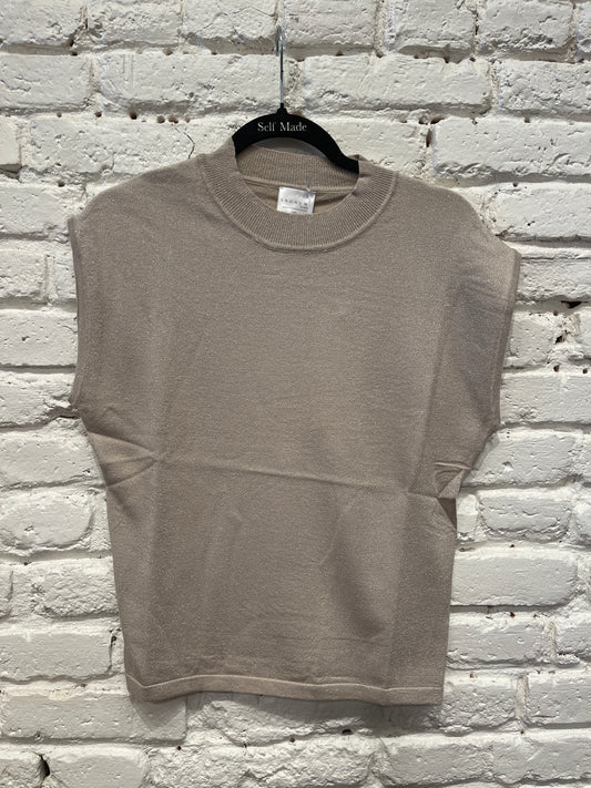 BEIGE S/S TOP KF5012