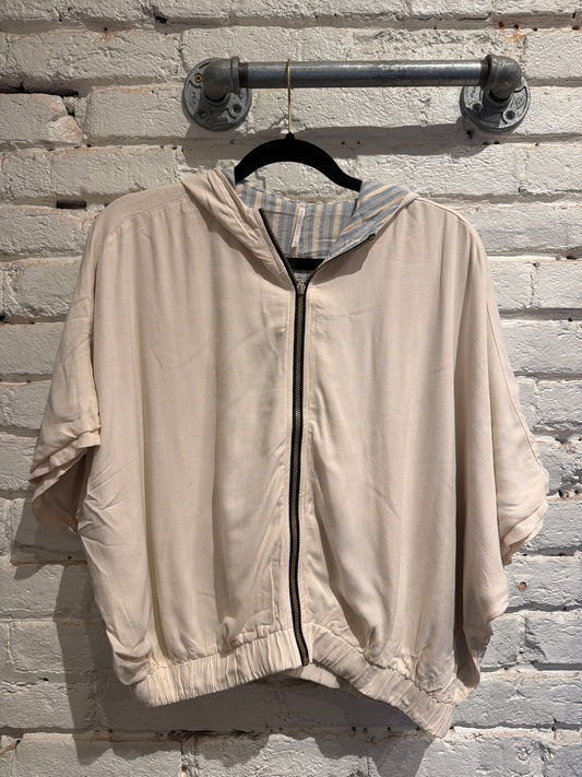 TENCEL BOMBER JACKET PUMICE STONE
