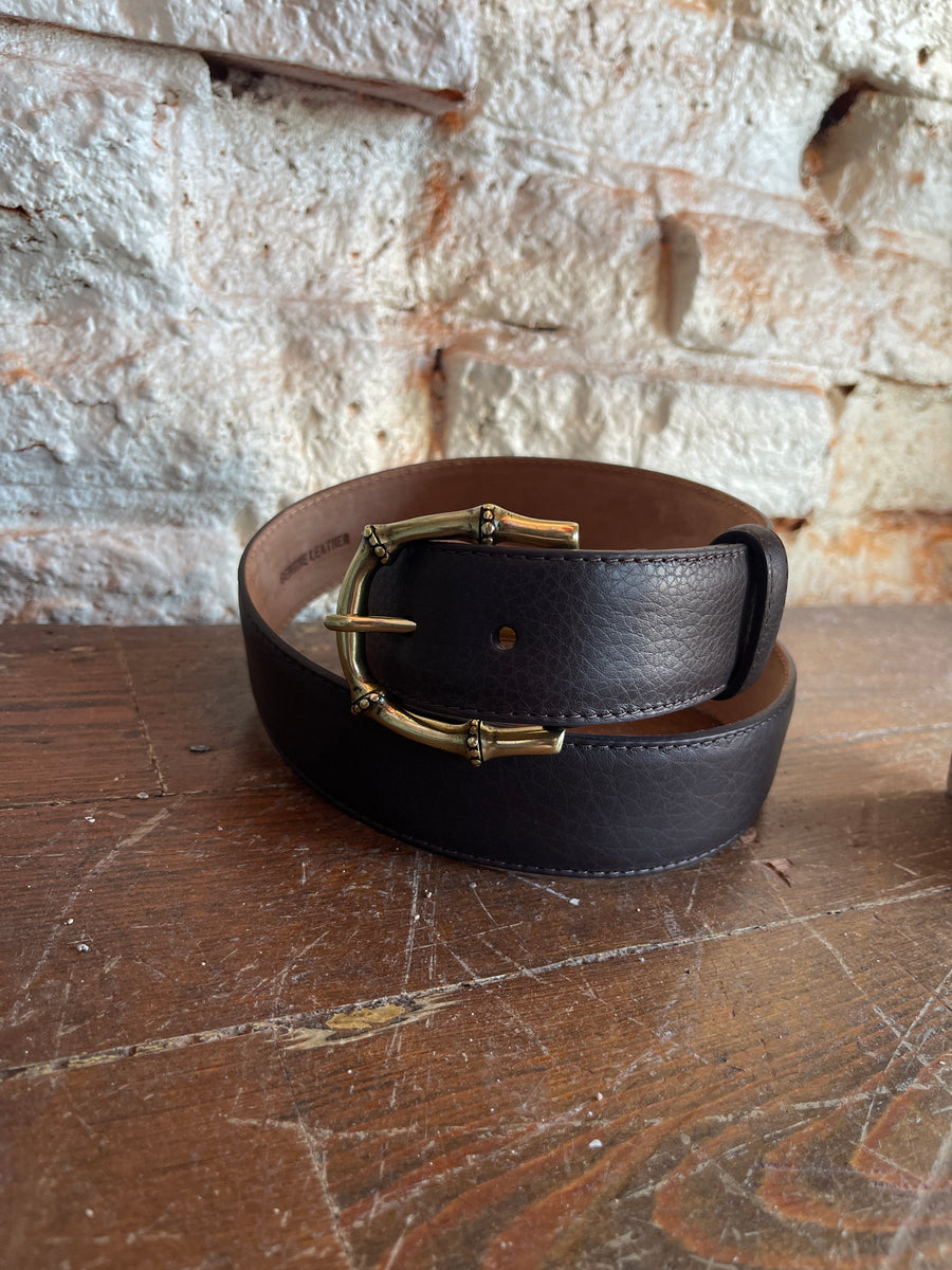 CHOCOLATE 1.5" SOFT CALF BELT