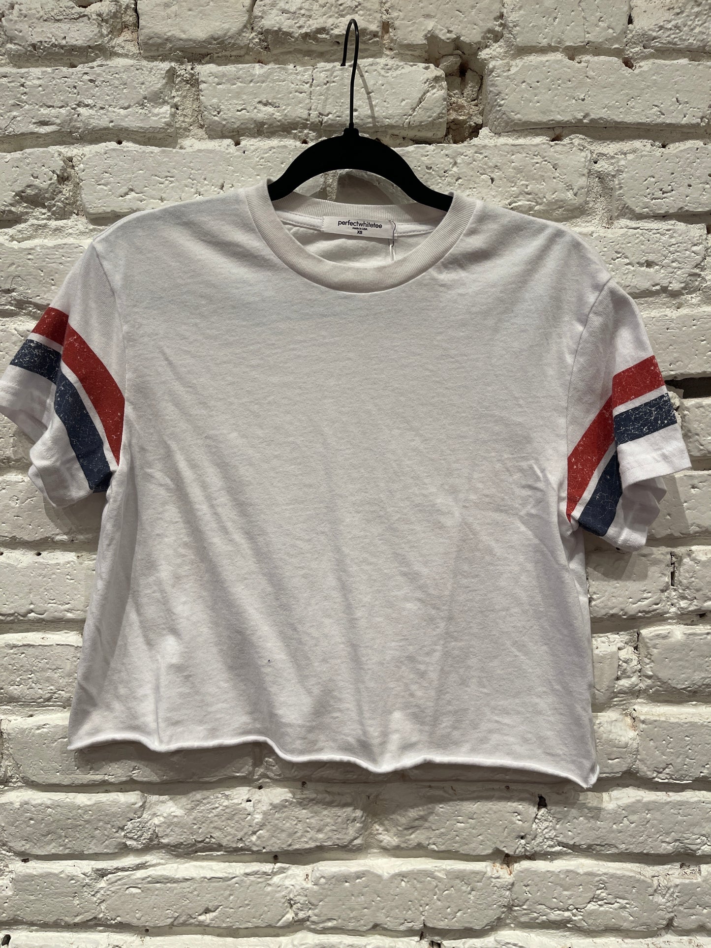LEXI RIB SS CREW WHITE