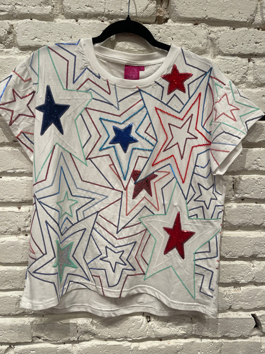 GROOVY STAR RED WHITE BLUE
