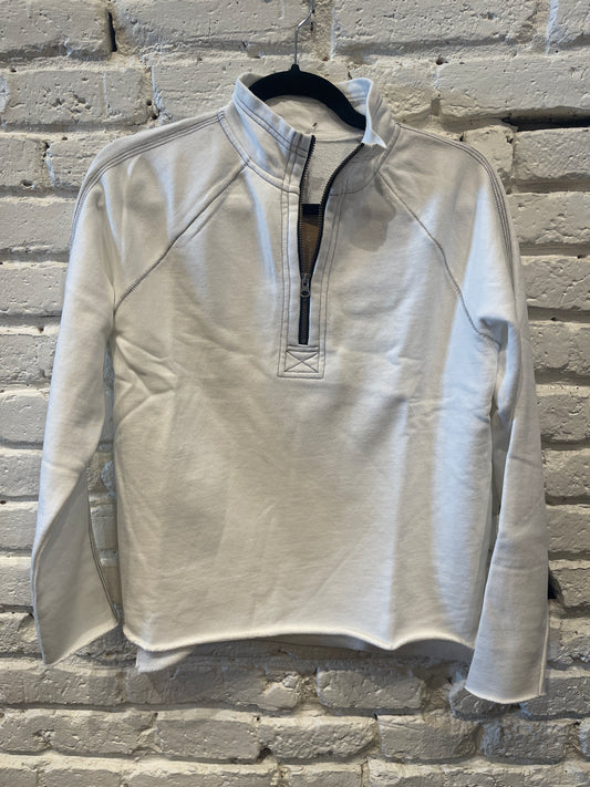 ATLAS STITCH ZIP MOCK WHITE SAND