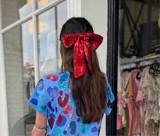 SEQUIN GAMEDAY BOW