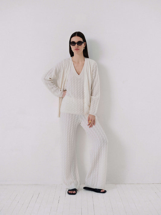 KOA FOG CABLE KNIT PANT