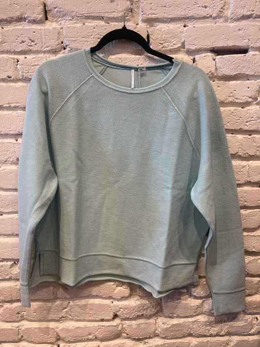 HARLOW HI LOW RAGLAN AQUA SKY
