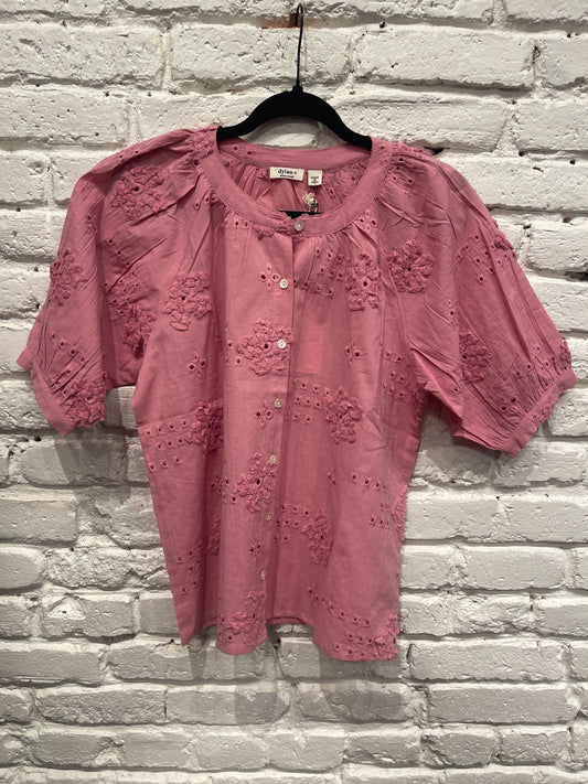 SHAY BUTTON BLOUSE PINK