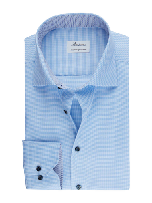 Stenstroms Light Blue Contrast Twill Shirt