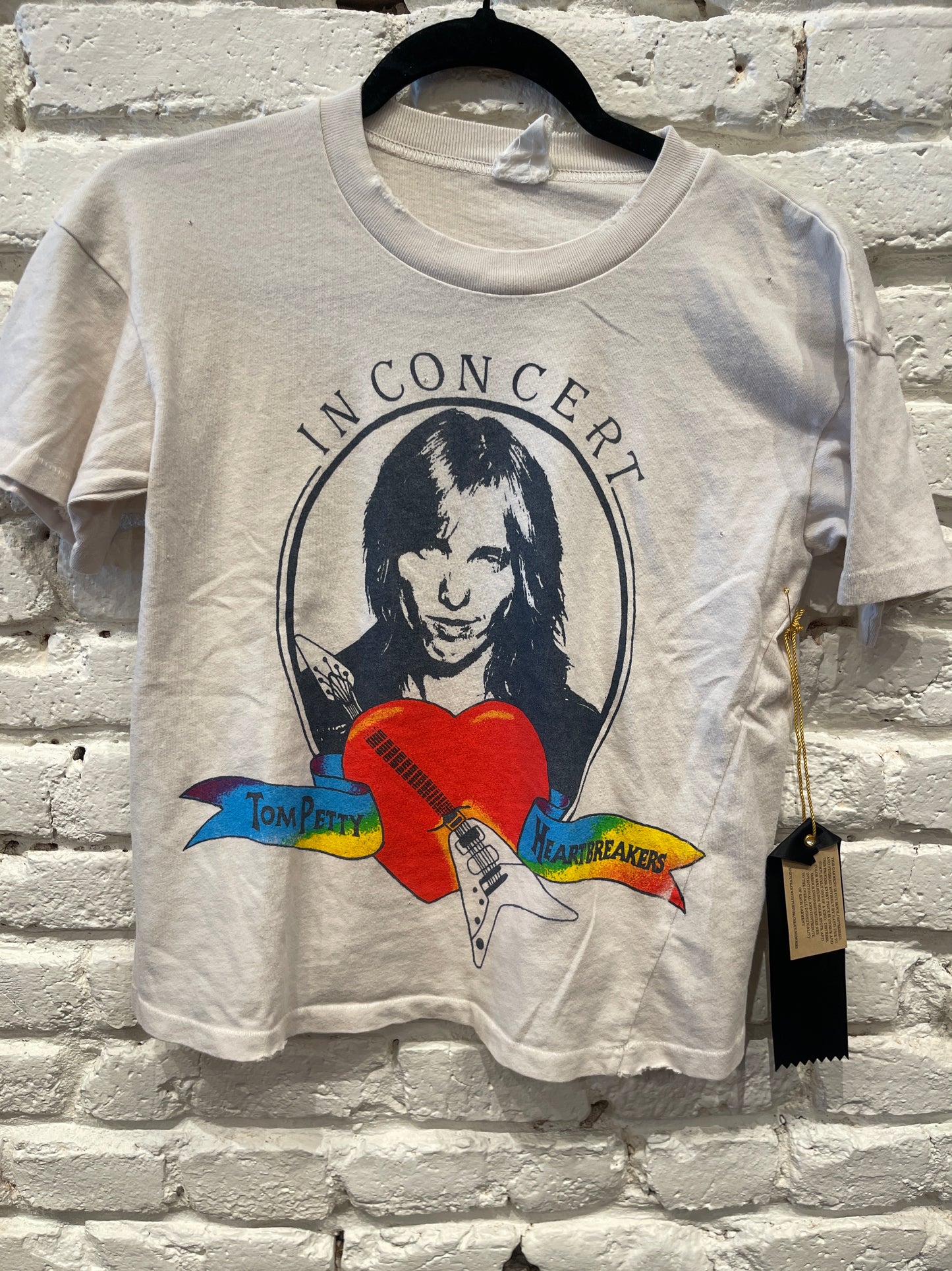 TOM PETTY VTG WHITE CROP TEE