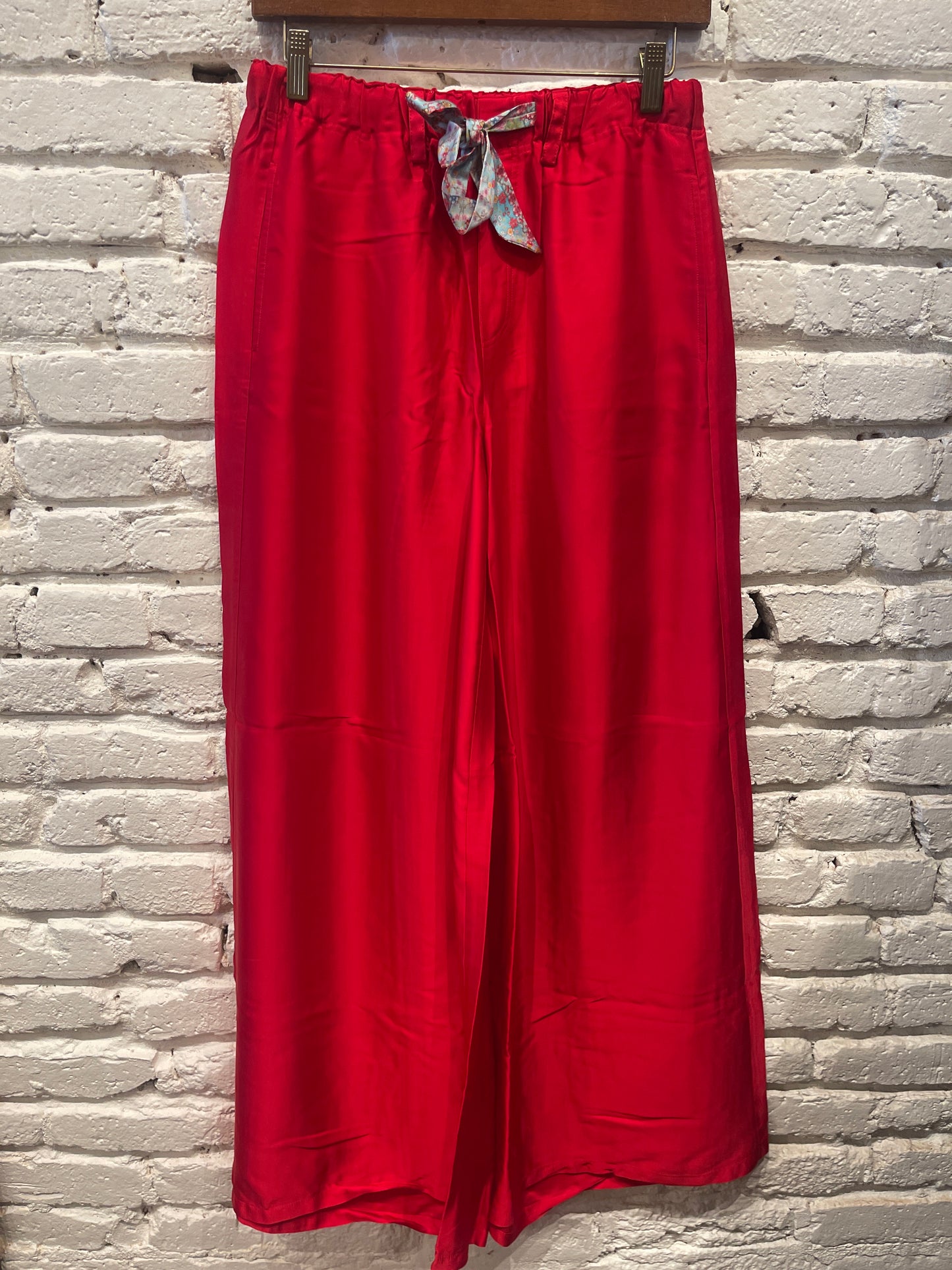 ANNIE RED WIDE LEG PANT