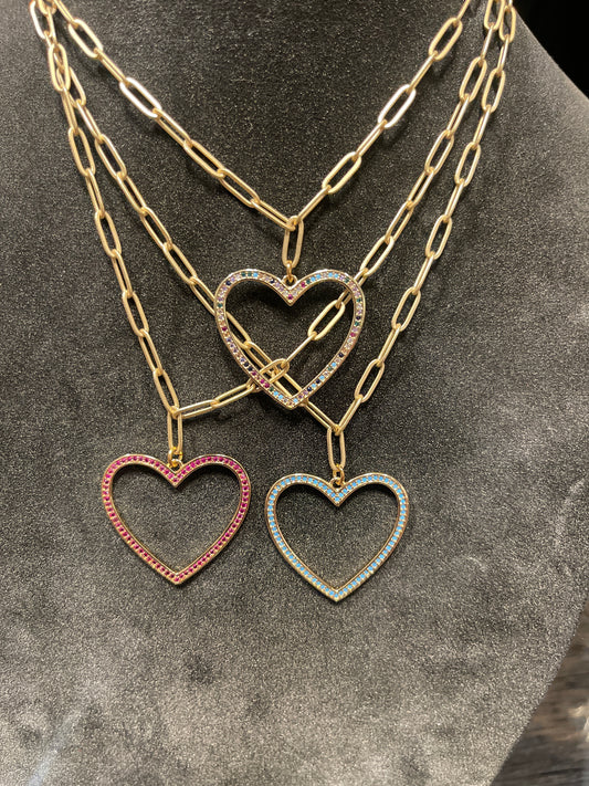 1855OH OPEN HEART NECKLACE
