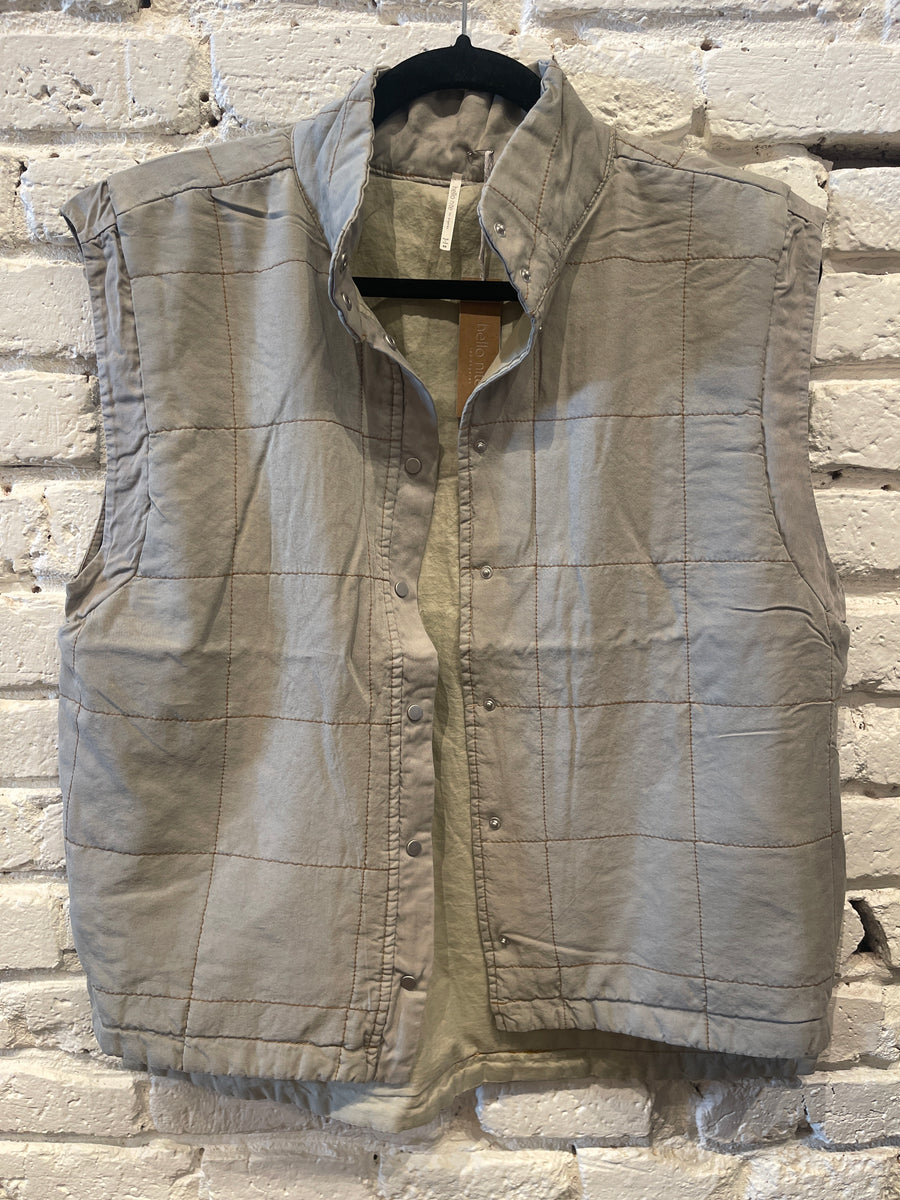 QUILTED VEST DESERT SAGE
