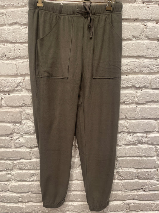 DOUBLE FACED FLEECE JOGGER OLIVE
