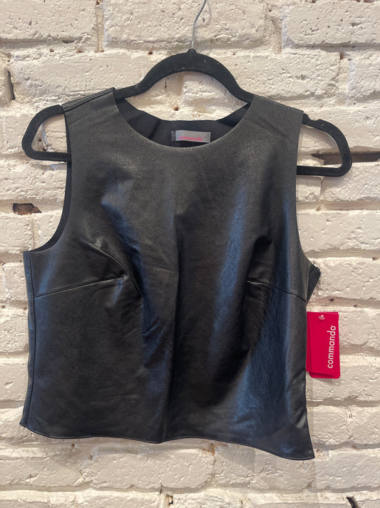 FAUX LEATHER SHELL / BLACK
