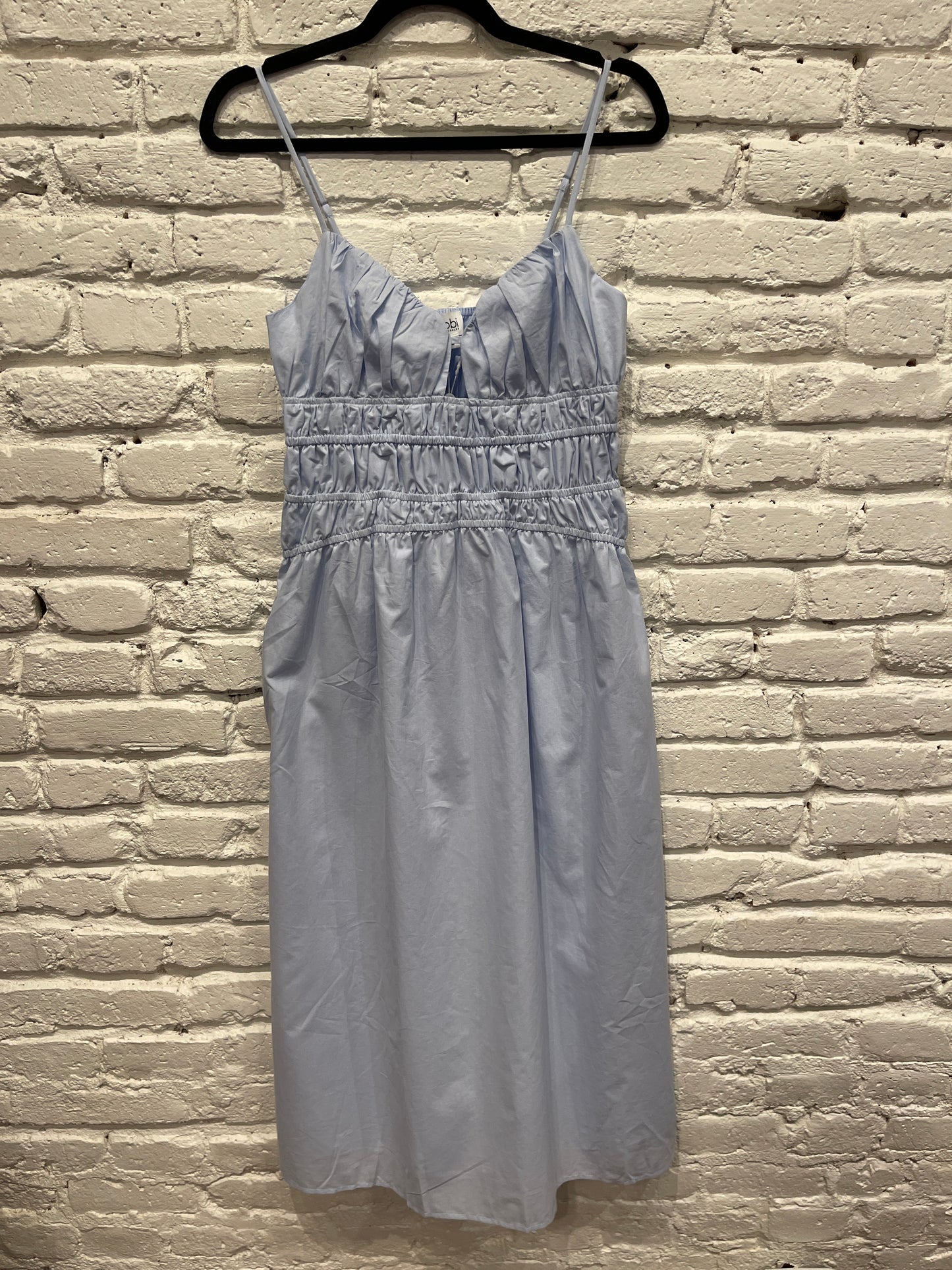 COOL BLUE SMOCKED CAMI DRESS