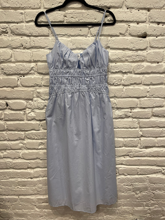 COOL BLUE SMOCKED CAMI DRESS