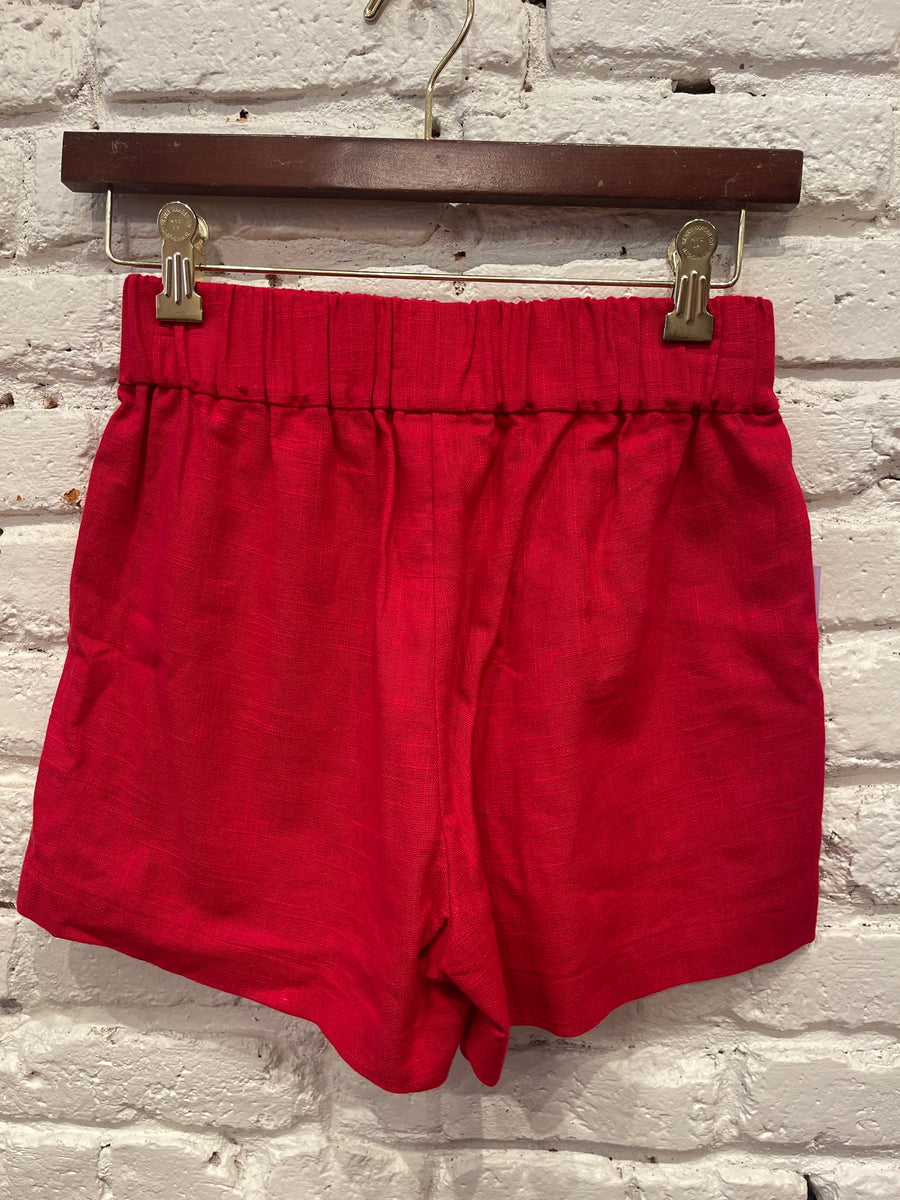 PULL ON SHORTS RED