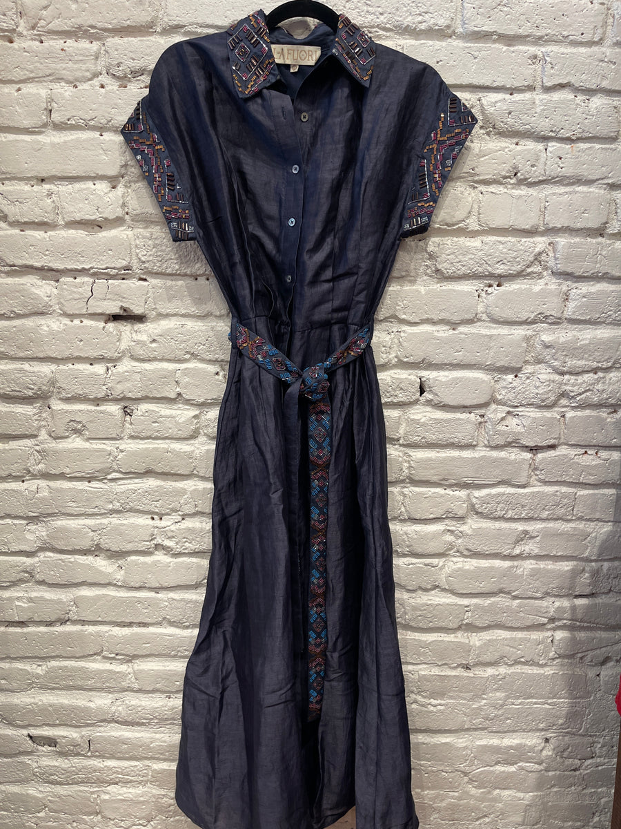 DARK NAVY SHIRT DRESS