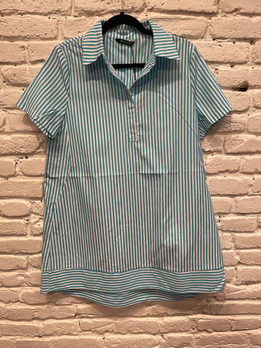 TEAL STRIPE DRESS 226