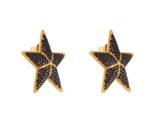 BIANKA KOSMOS STAR CHOCOLATE STUD