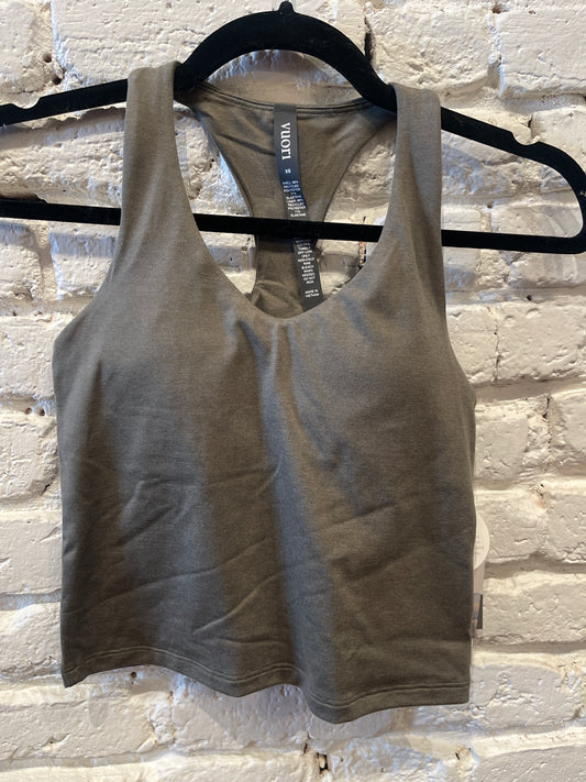 HALO PERFORMANCE CROP DK METAL HEATHER