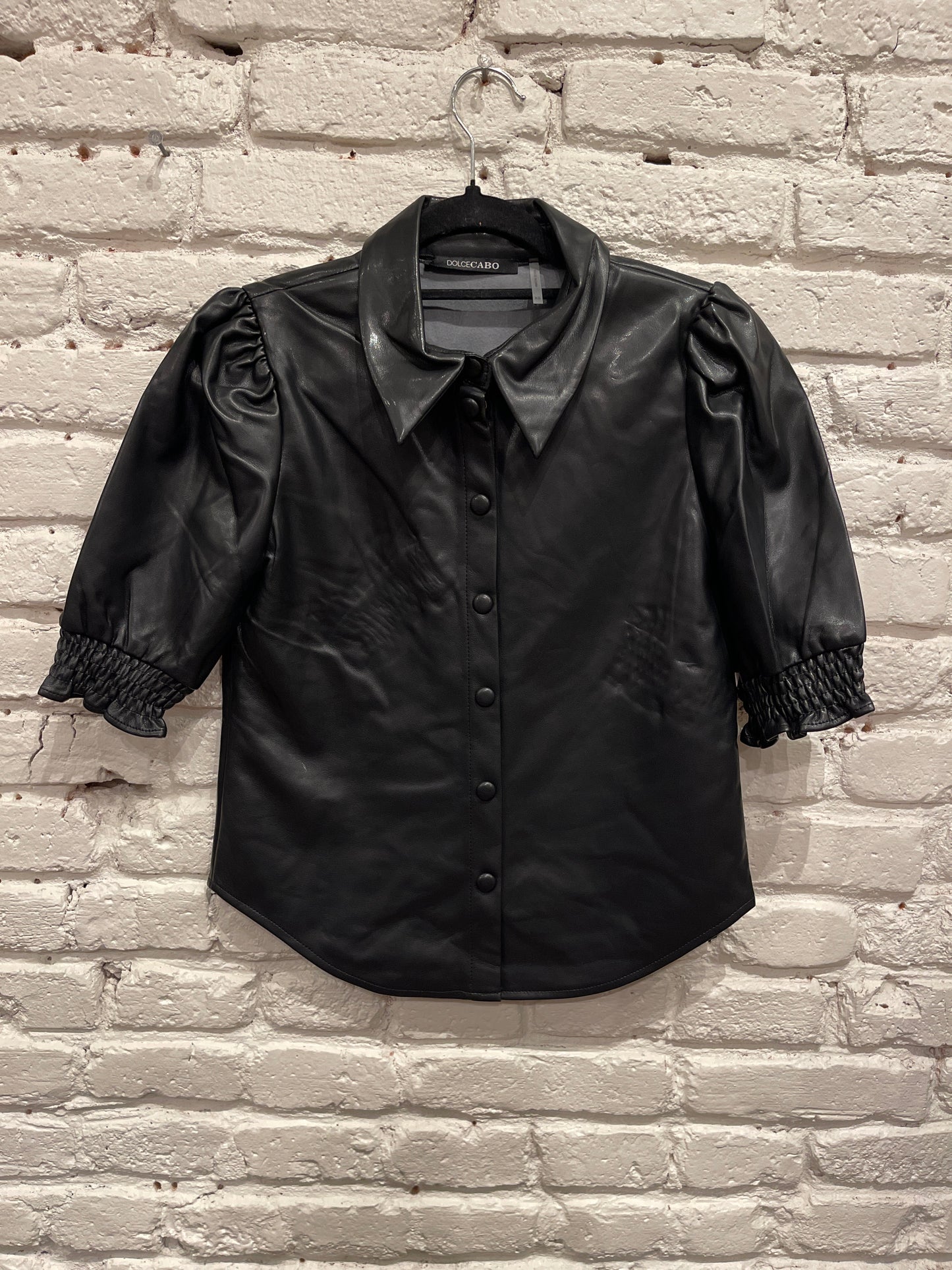 BLACK ELASTIC CUFF TOP