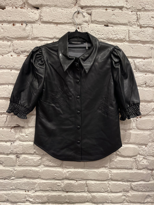 BLACK ELASTIC CUFF TOP