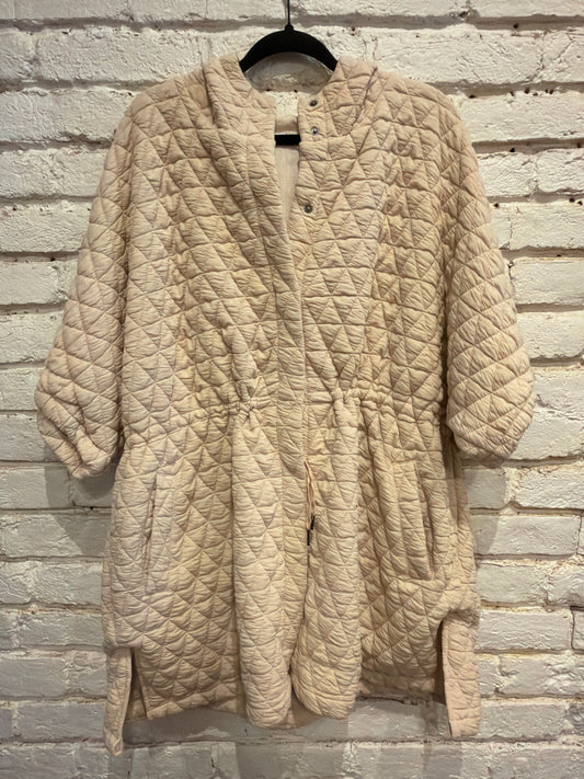 QUILTED SNAP JACKET BEIGE