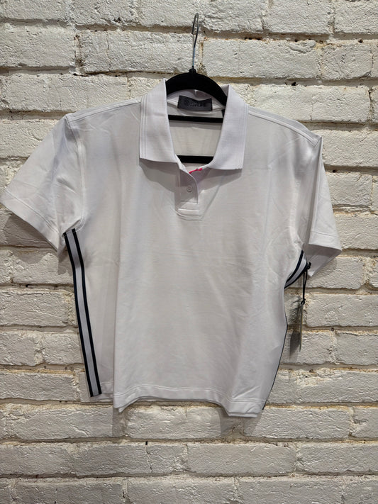 QUARTER ZIP BOXY POLO SNOW