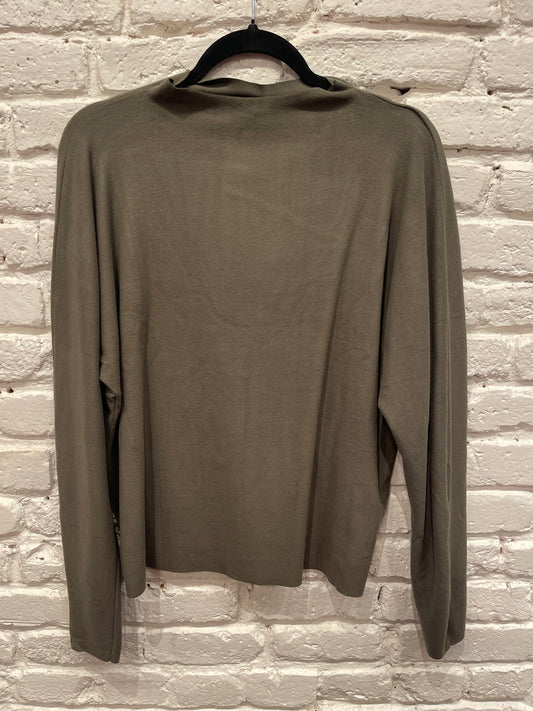 DOUBLE FACED JAMES TOP OLIVE